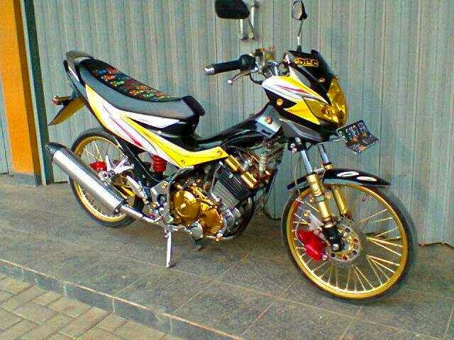 contoh modifikasi satria fu hitam