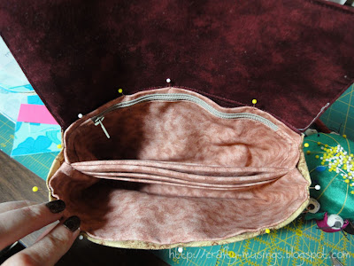 Everything Wristlet: inserting the lining