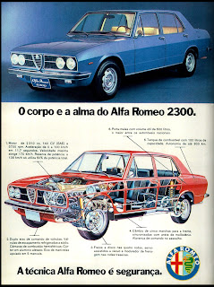 propaganda Alfa Romeo 2300 - 1974. brazilian advertising cars in the 70. os anos 70. história da década de 70; Brazil in the 70s; propaganda carros anos 70; Oswaldo Hernandez;