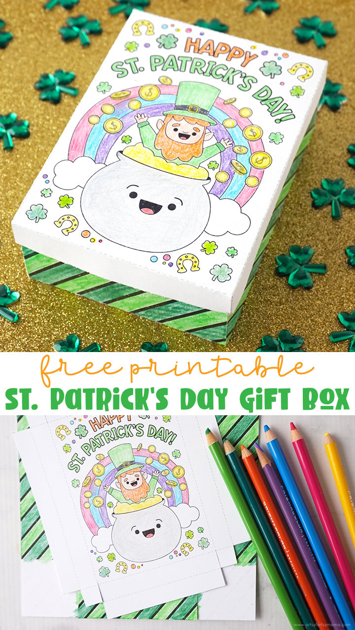 Free Printable St. Patrick's Day Gift Box