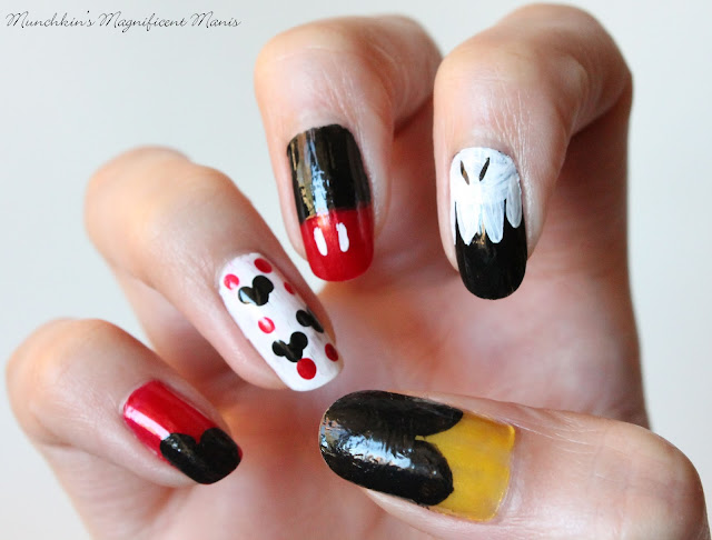 Mickey Mouse nail design 