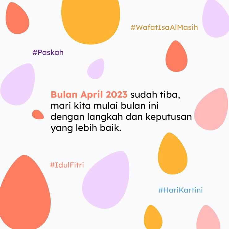 selamat datang bulan april 2023