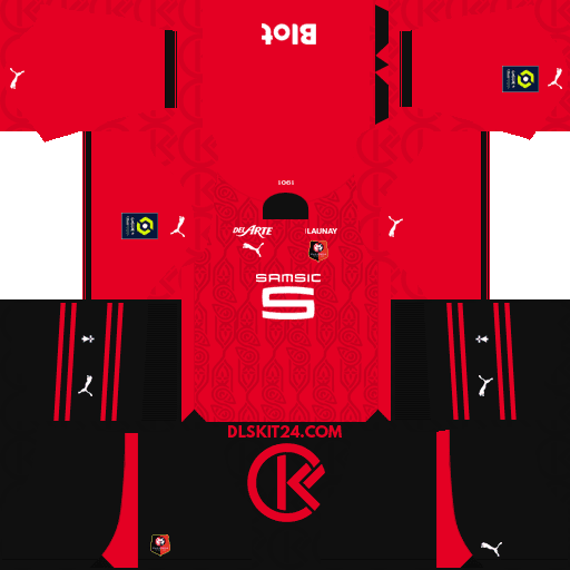 Stade Rennais F.C. Kits 2023-2024 Puma - Dream League Soccer Kits 2024 (Home)
