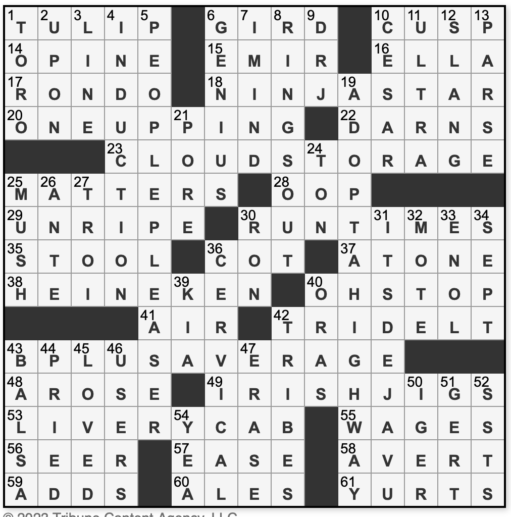 LA Times Crossword 14 Nov 19, Thursday 