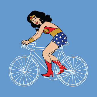 She's just a love machine - Wonder Woman makes whoopee on her orgasm bicycle!