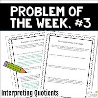 problem of the week cognitive cardio math (middle school math moments)