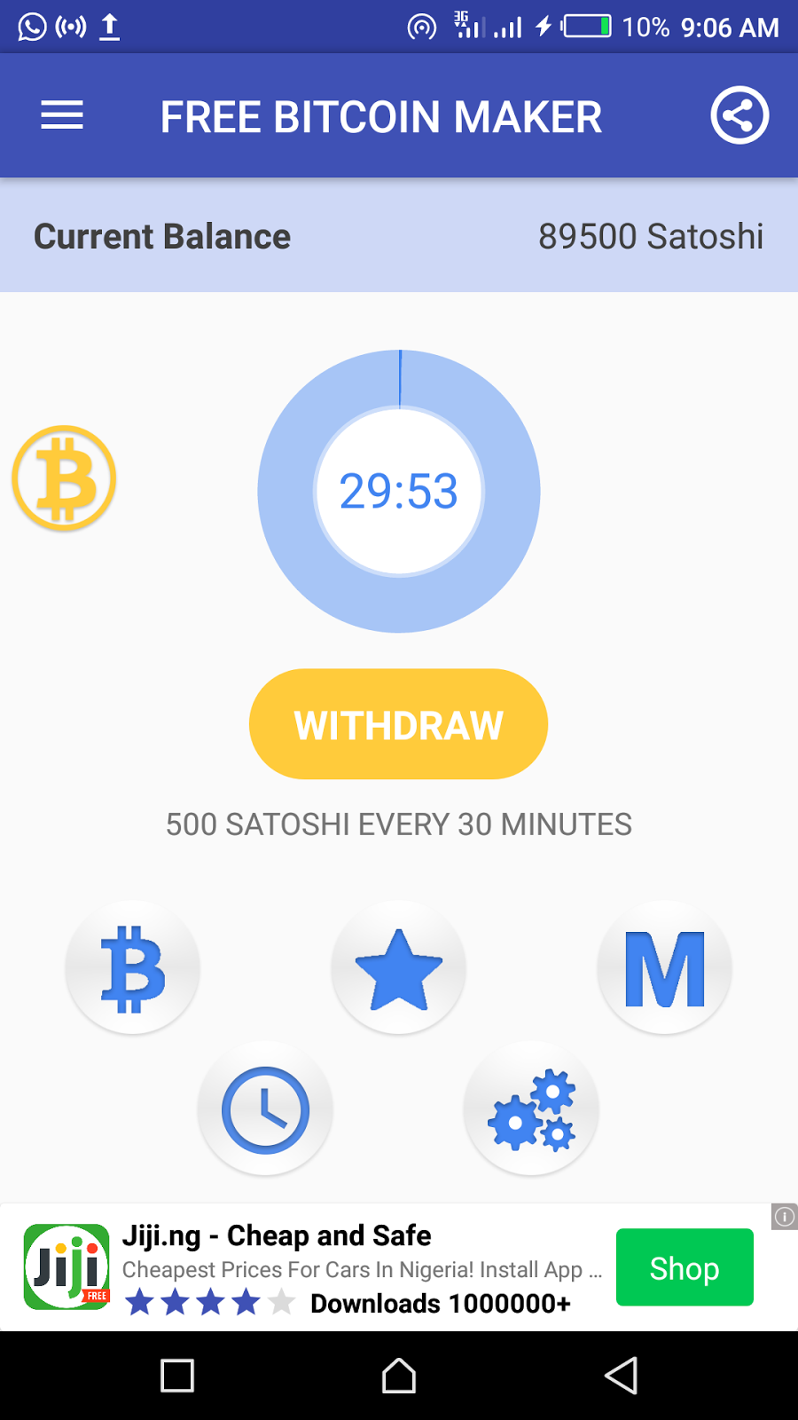 how to earn free bitcoin using android