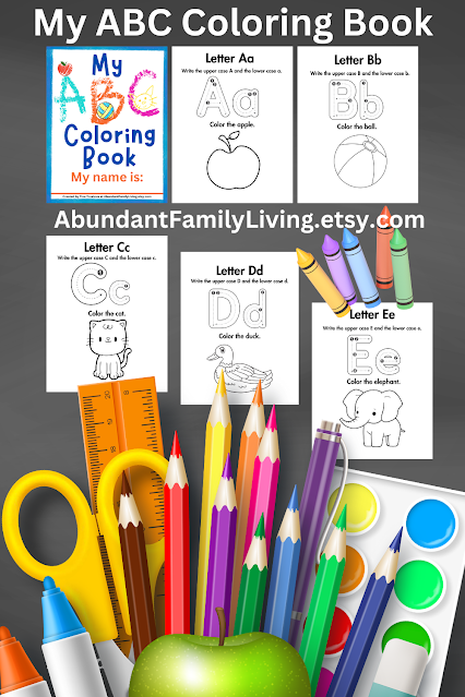 My ABC Coloring Book Pinterest Image