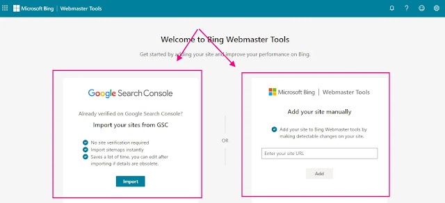 إنشاء حساب على Bing Webmaster Tools