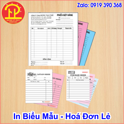 In Hoá Đơn 2 Liên Cho Công Ty Tại Bàu Bàng