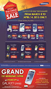 Samsung Grand 1st Weekend Offer Promo The biggest mobile manufacturer which . (mobile promos samsung grand weekend sale promo)