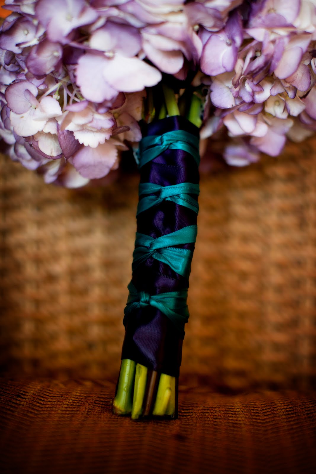 purple and teal ribbon.