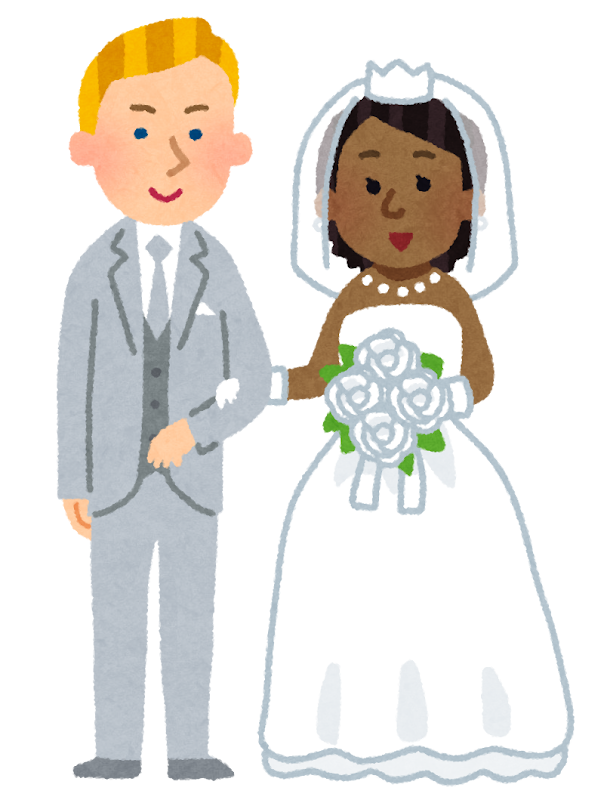 いろいろな国際結婚をしたカップルのイラスト かわいいフリー素材集 いらすとや