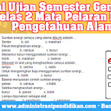 Soal Ujian Semester Genap Sd Kelas 2 Mata Pelaran Ilmu Pengetahuan Alam