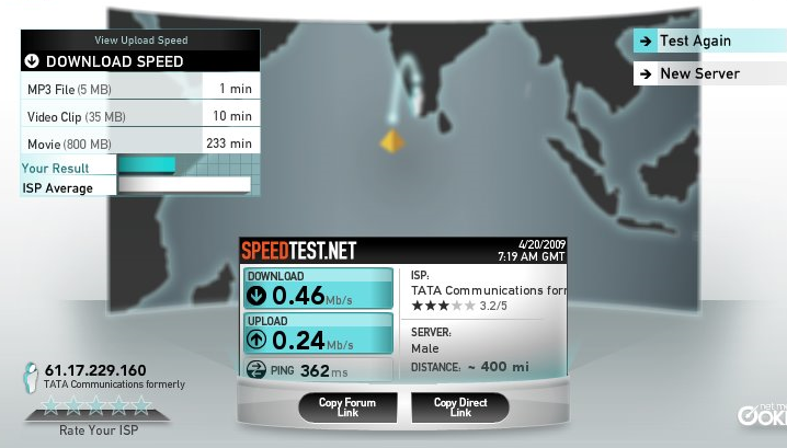 Broadband hack for slower data transfer rate