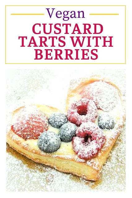 Vegan Custard Tarts with Berries Recipe Pin