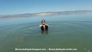 Floating on Mono Lake - Swimming in Mono Lake - you float very good on Mono Lake