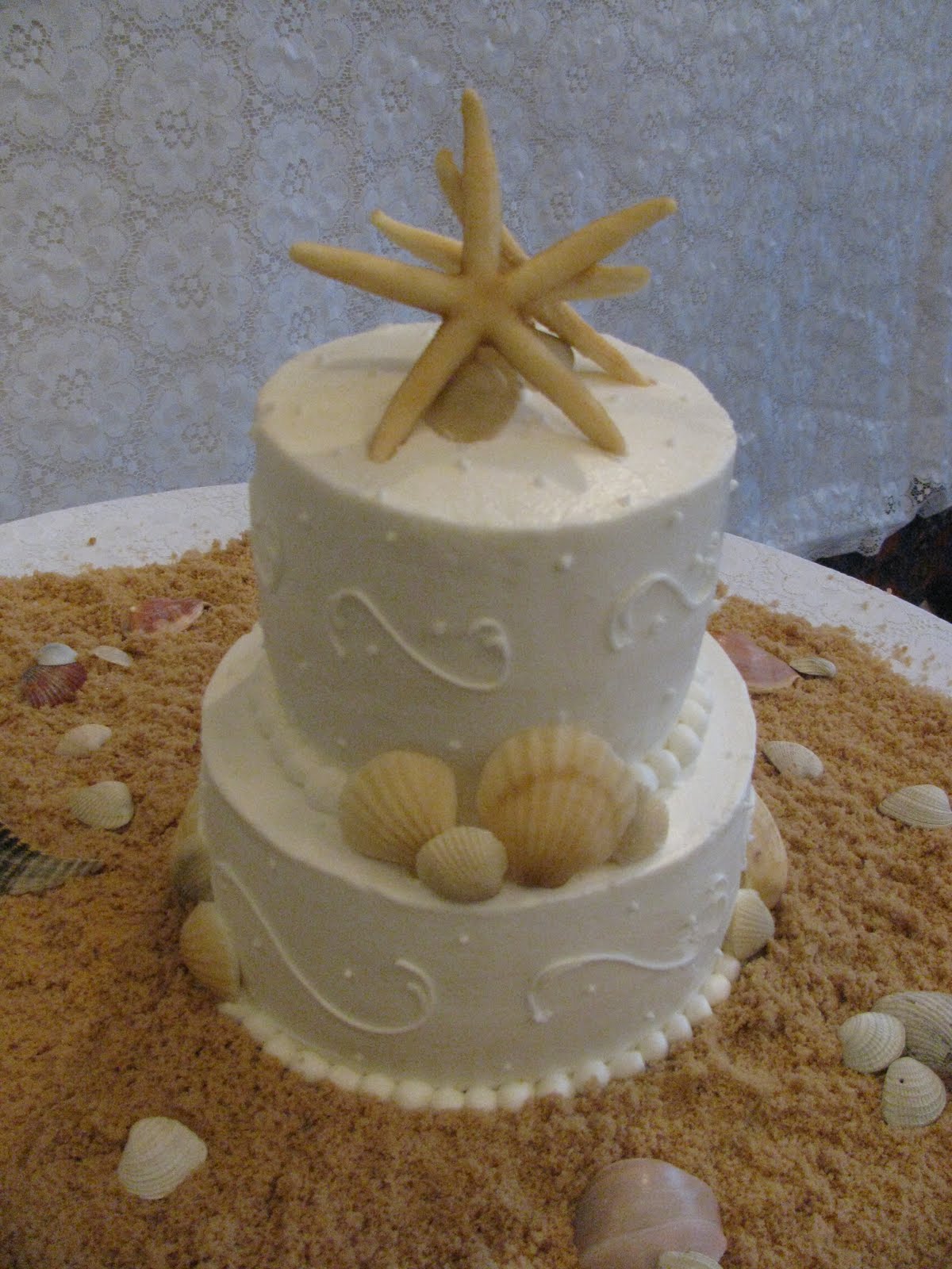 beach themed wedding cakes