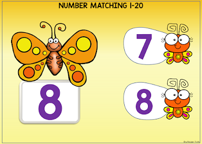NUMBER Recognition 1 to 20 Happy Butterfly Preschool