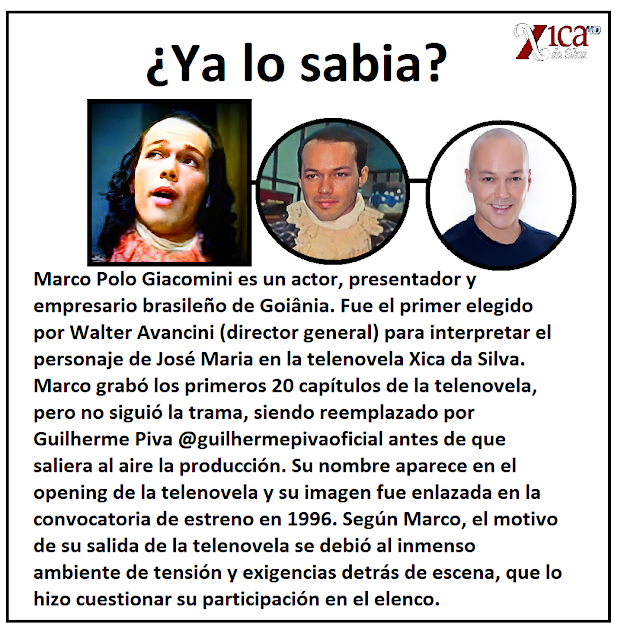 Eran dos José Marías en la telenovela Xica da Silva. ¿Tu sabia?
