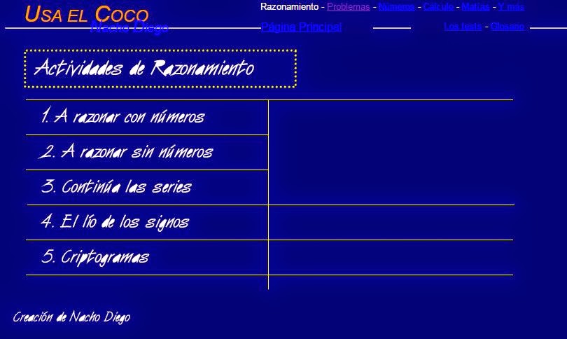 JUEGOS DE RAZONAMIENTO