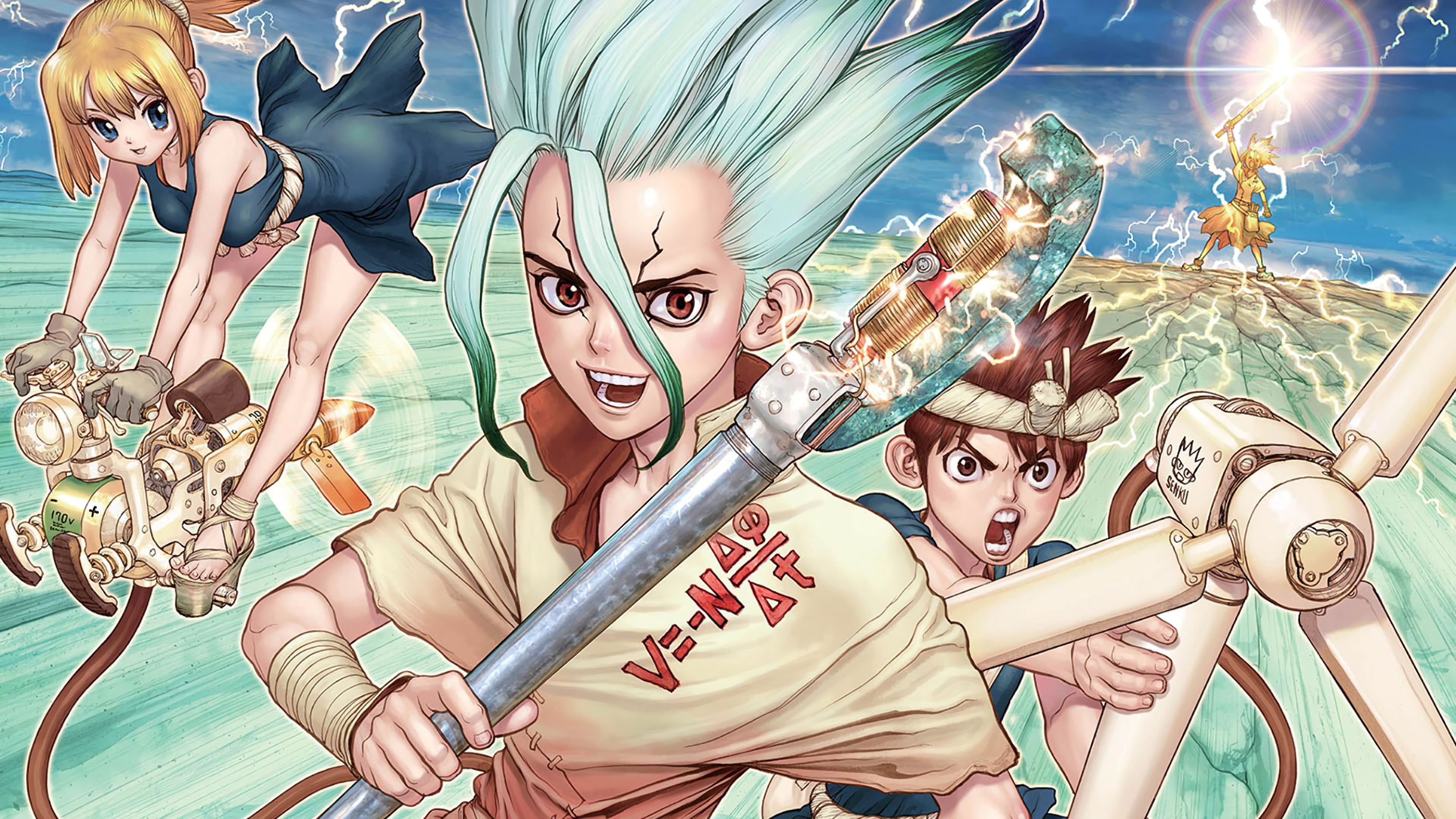 Dr Stone Senku Chrome Kohaku 4k Wallpaper 24