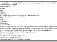 Soal UAS Geografi Kelas X Jenjang SMA