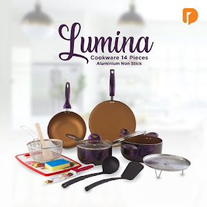 Lumina Cookware 14 Pieces Aluminium Non Stick (Set of 14)