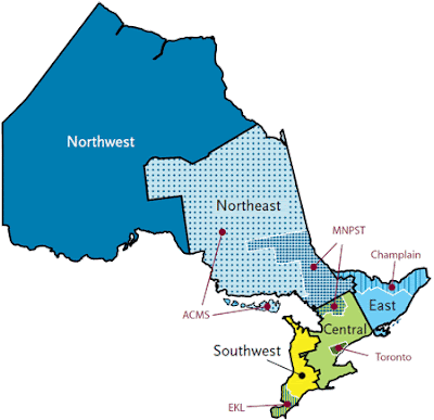 Ontario Map Regional Political Province