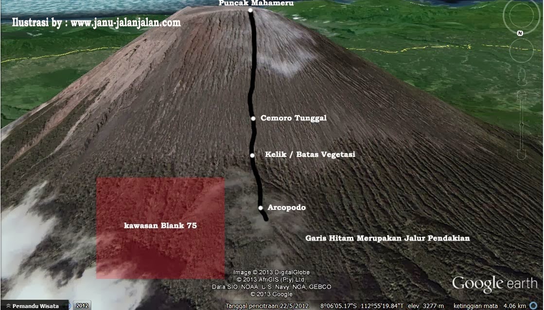 Kawasan berbahaya Gunung Semeru BLANK 75 Kang Barray