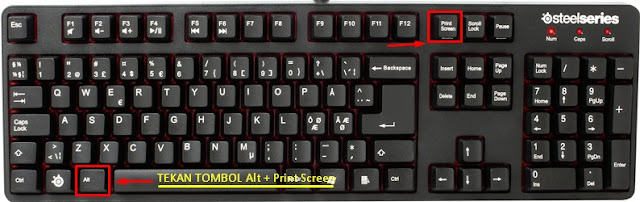 cara meng screenshot di komputer dengan alt + print screen