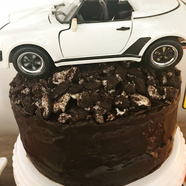 Porsche Car Cake at a 16th Birthday Party @michellepaigeblogs.com