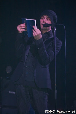 Ville Valo reading at gig in Birmingham 2010