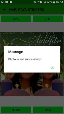 Aplikasi android ucapan hari raya Idul Fitri menggunakan 