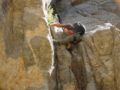 Benjamin Rubenstein rock-climbing in Nederland, CO