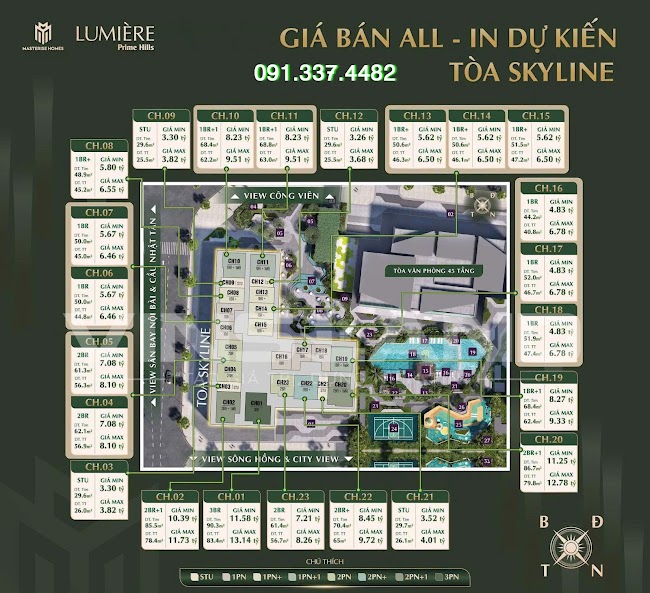 Giá bán phân tích tổng quan dự án chung cư Lumiere Prime Hills Cổ Loa Vinhomes Global Gate Đông Anh