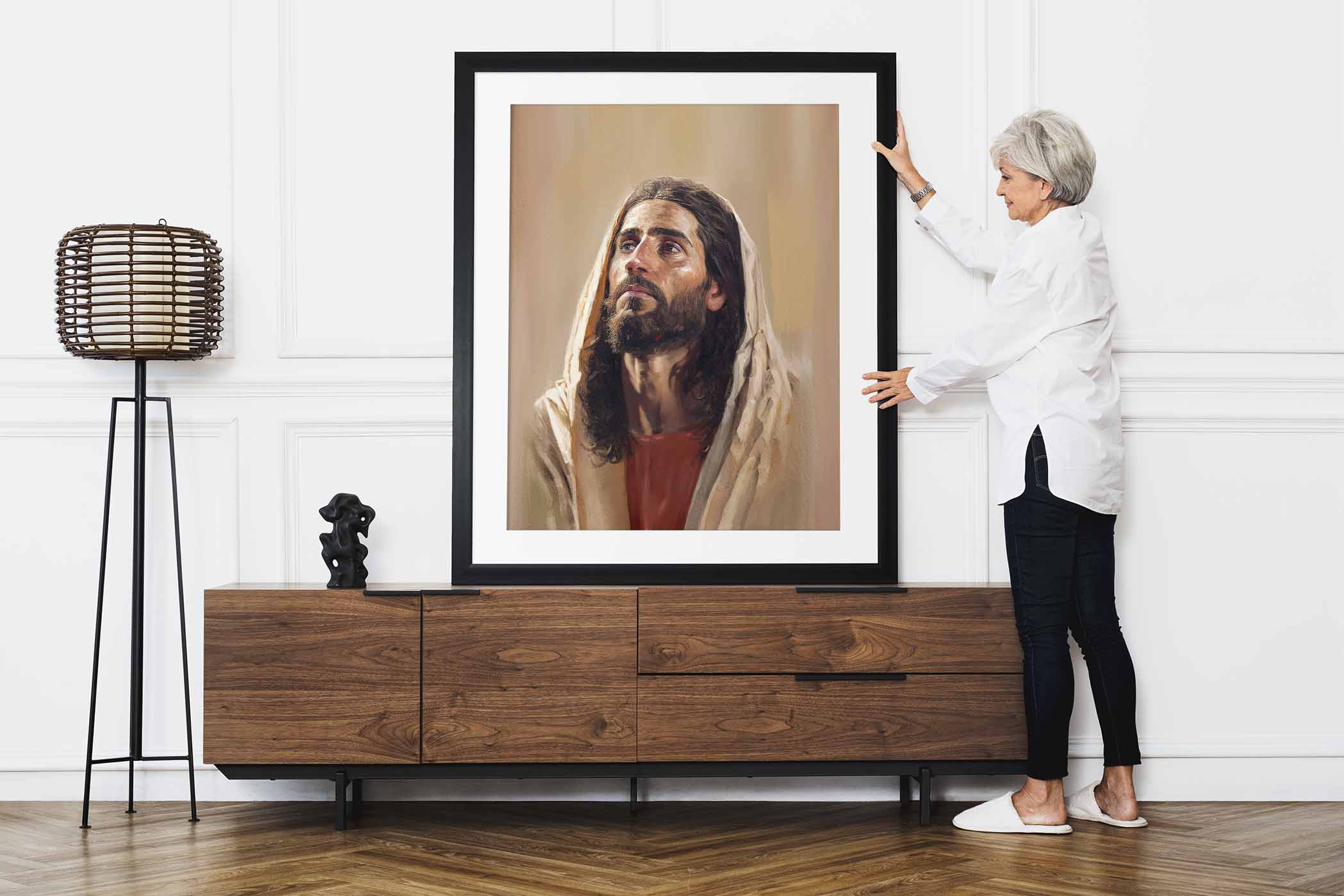 Jesus 4, Beautiful Painting done digitally in Oil Painting, Alla Prima, Impasto style
