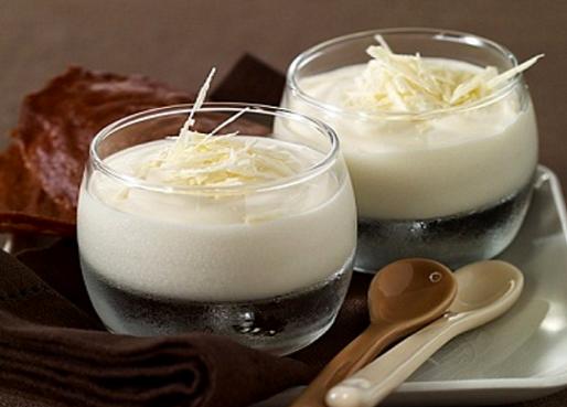 Mousse de chocolate blanco