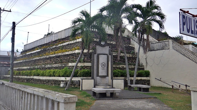 the viewdeck and MacArthur's Monument viewed from the highway at Merida Leyte