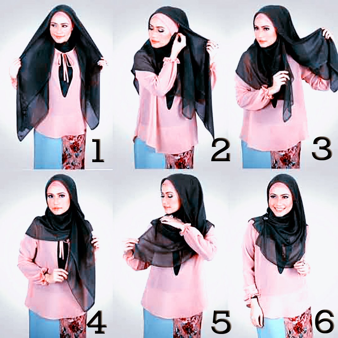 Tutorial Hijab Segi Empat Warna Hitam Tutorial Hijab Paling Dicari