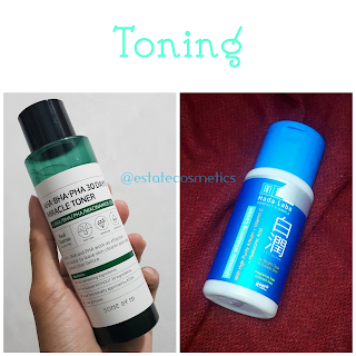 Some By Mi Miracle Toner, Hadalabo Ultimate Whitening Lotion 