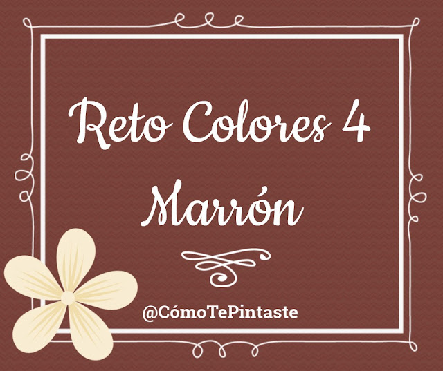 cartel reto colores 4 marron letras blancas