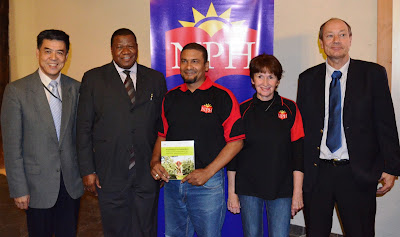 Chinese Ambassador, Minister Mutorwa, Dennis Orlam, Cecilia Blom & Peter Reiner