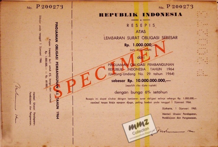 RARE BOOK - BUKU LANGKA: Obligasi Republik Indonesia 