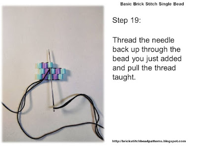 Click the image to view the Basic Brick Stitch Technique beading tutorial image larger.