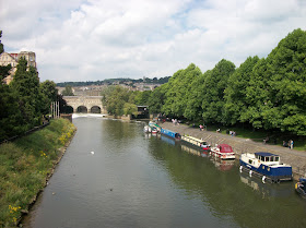Boats on the river in Bath
