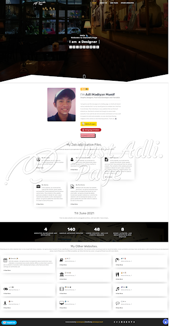 JustAdli.Page Website, built by Adli Hadiyan Munif. Published first time on 30 June 2021, and has been updated with more information and details since.