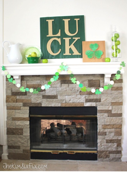 St Patricks Day Mantel