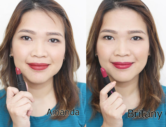 a photo of Charm by Nature Essentials Hydrating Matte Lipsticks Review in shades Chelsea, Dyna, Georgia, Britany and Amanda.