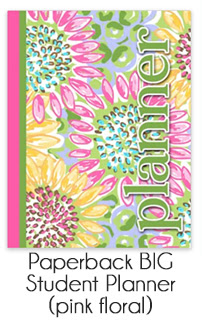 Paperback Pink Floral Student Planner